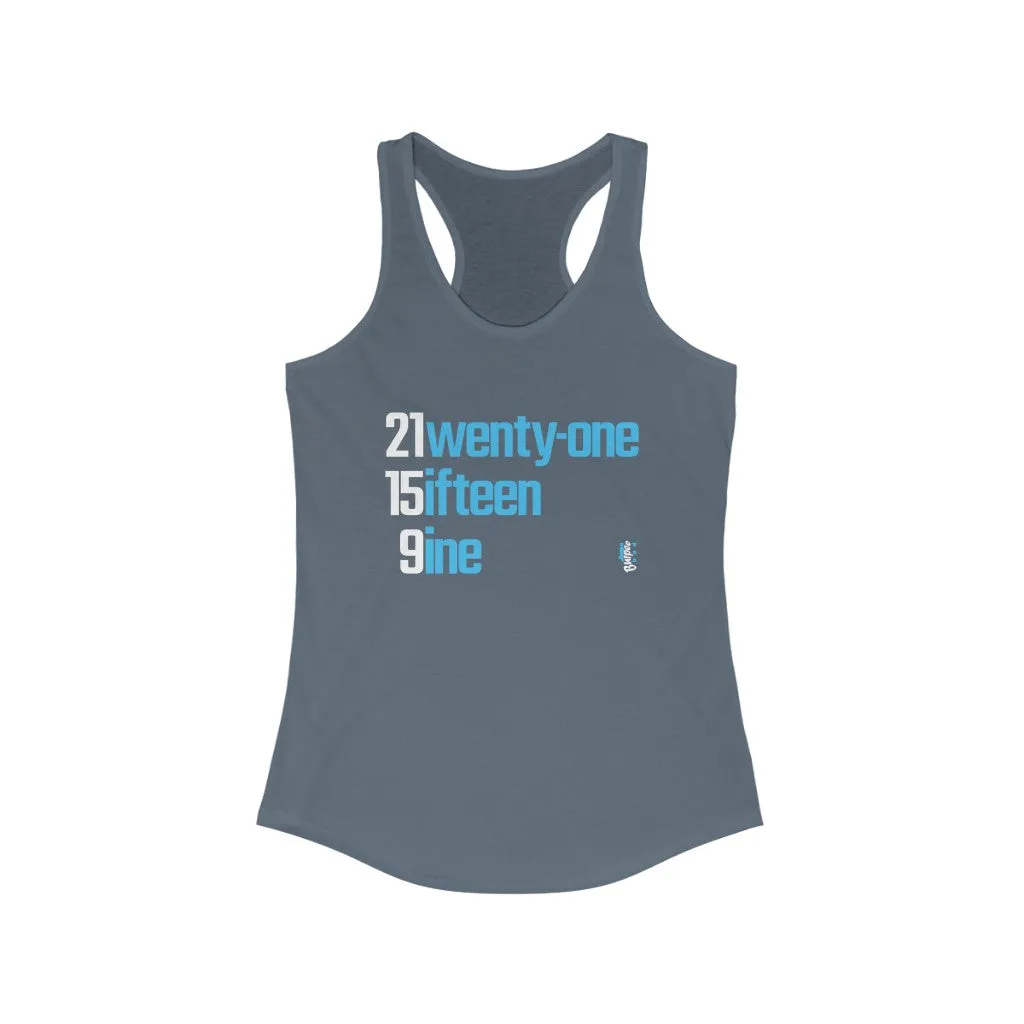 21-15-9 - Womens Racerback Tank Tops