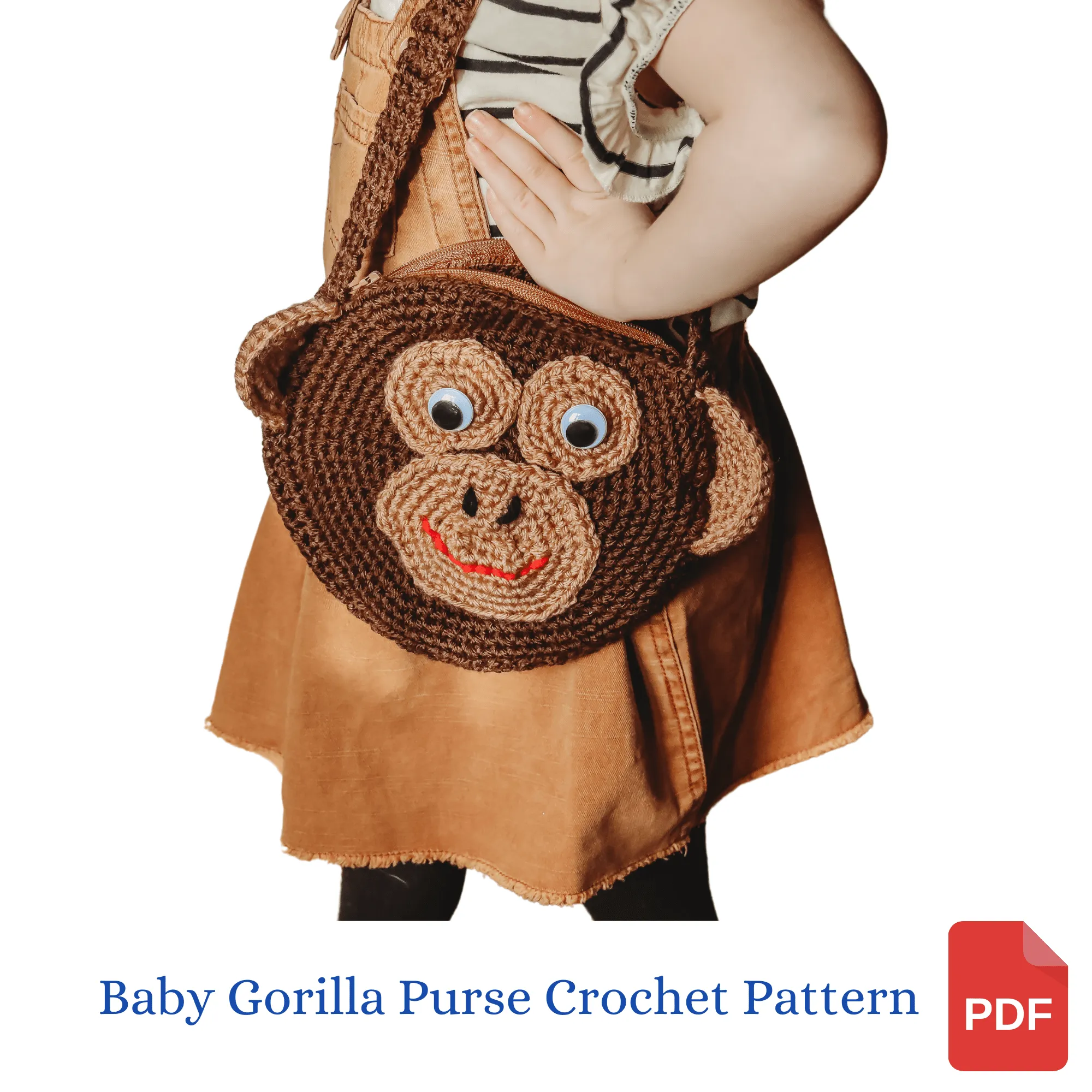 Baby Gorilla Purse Crochet Pattern