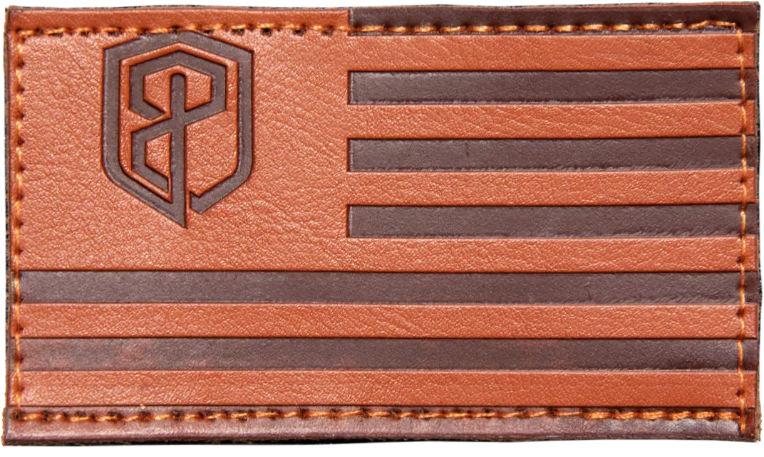 Born Primitive Velcro Flag Patch (Leather-USA)