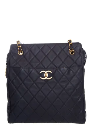Chanel Black Quilted Matelasse Chain Shoulder Handbag