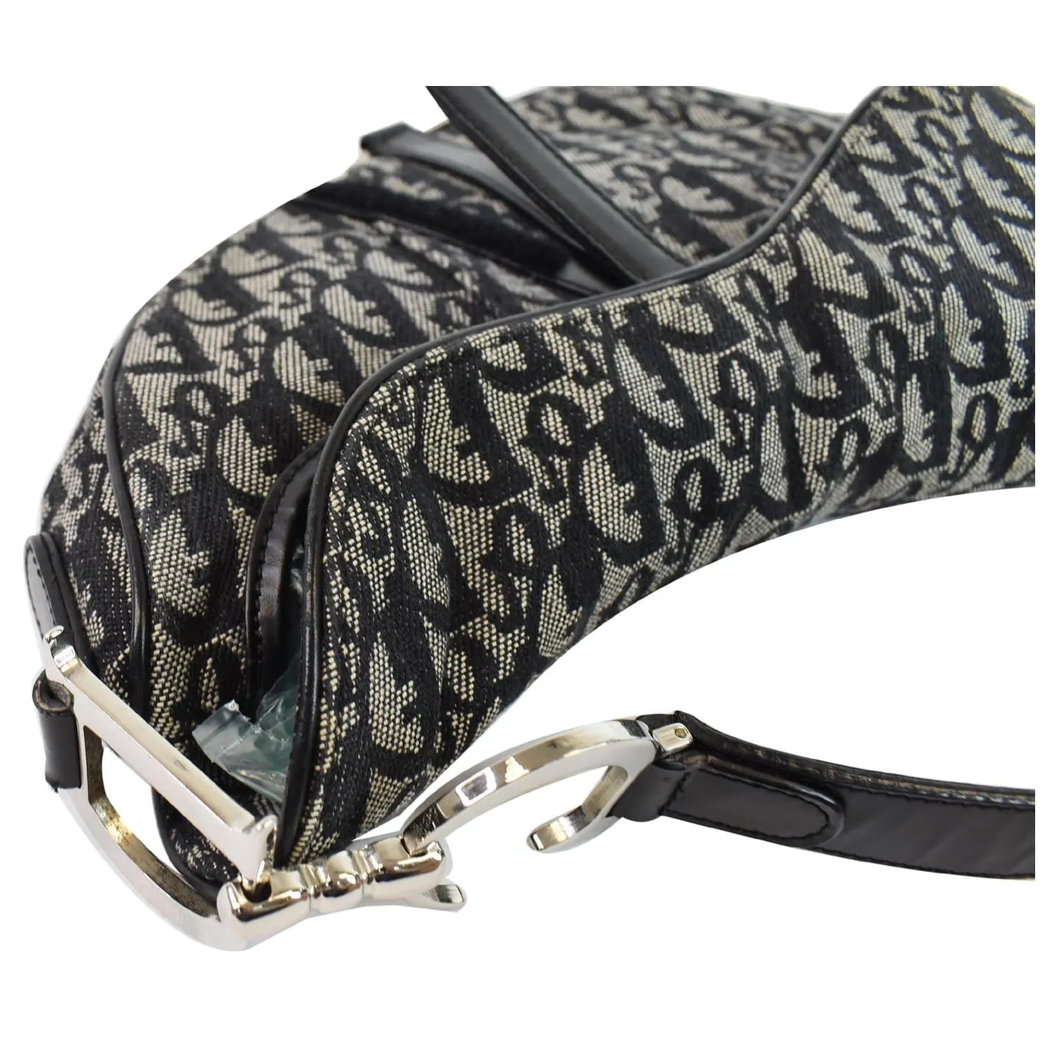 CHRISTIAN DIOR Saddle Oblique Jacquard Shoulder Bag Black - 15% OFF