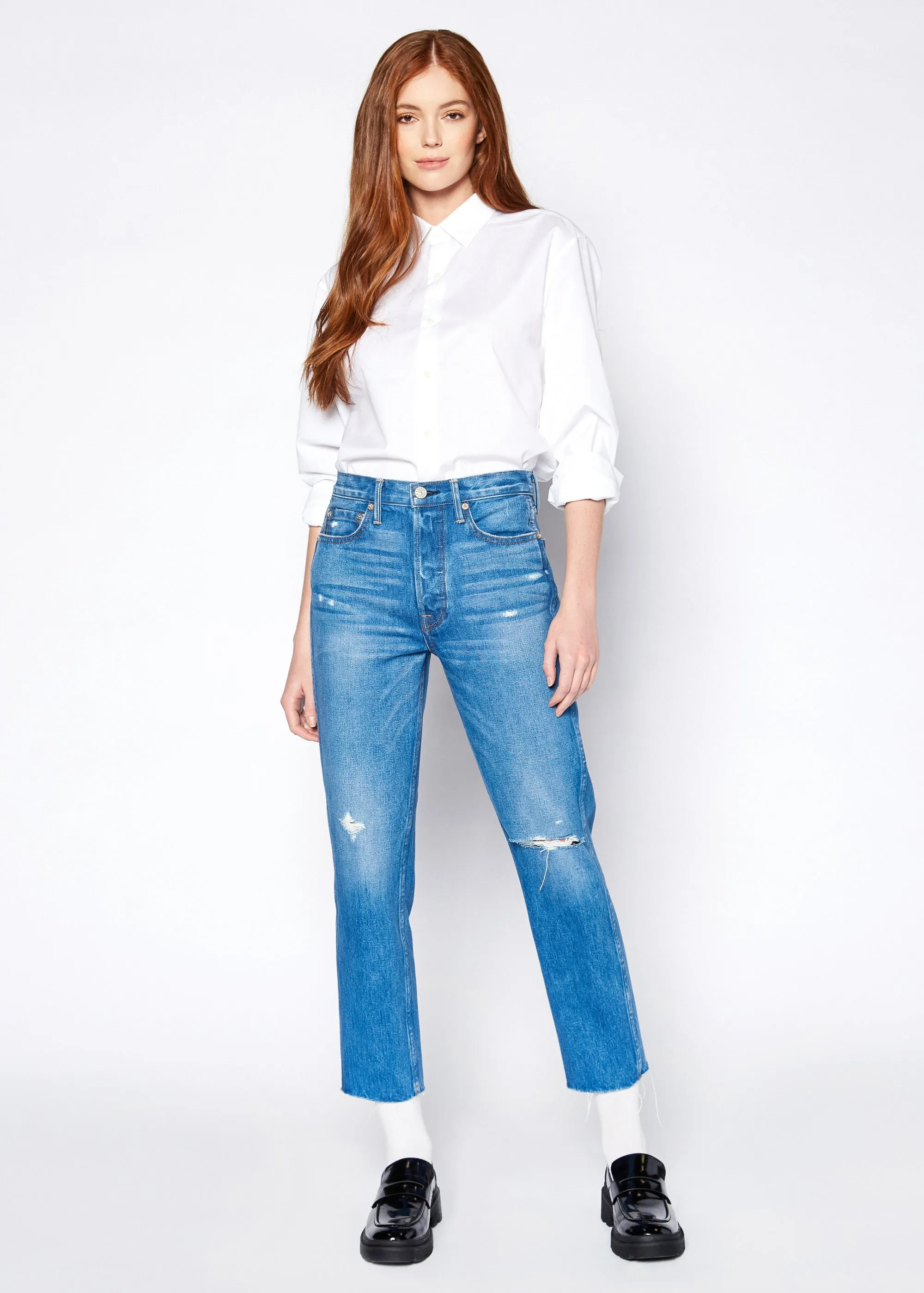 Claude High Rise Crop Straight