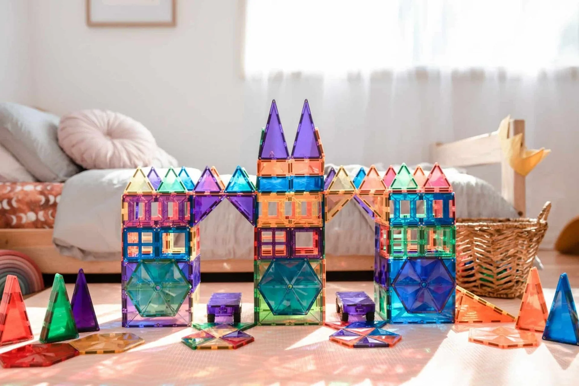 Connetix Magnetic Tiles Rainbow 212 Piece Mega Pack