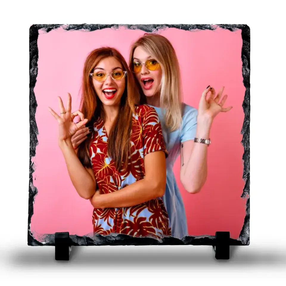 Custom Personalised Photo Slate - Besties Friendship Gift