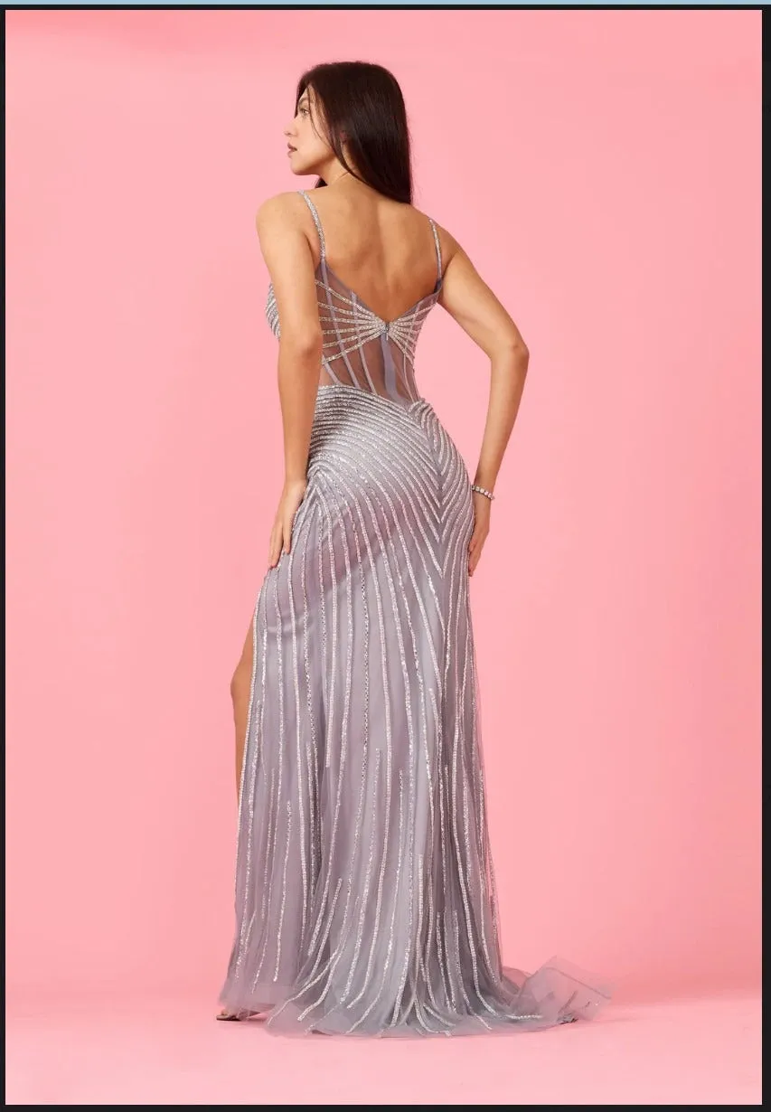 Dylan's & Davids DD1365 Fully Sequined Corset Mermaid Prom Dress