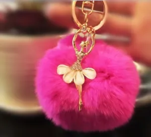 Fluffy Ballerina Keychain