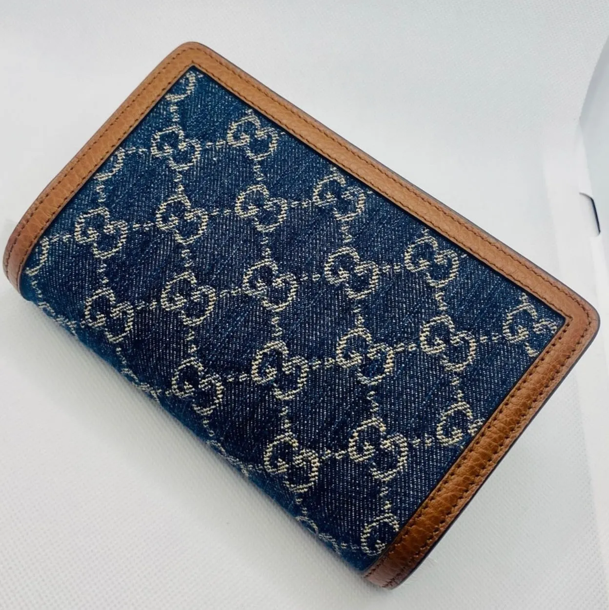 Gucci Super Mini Dionysus Shoulder Bag in GG Blue Denim