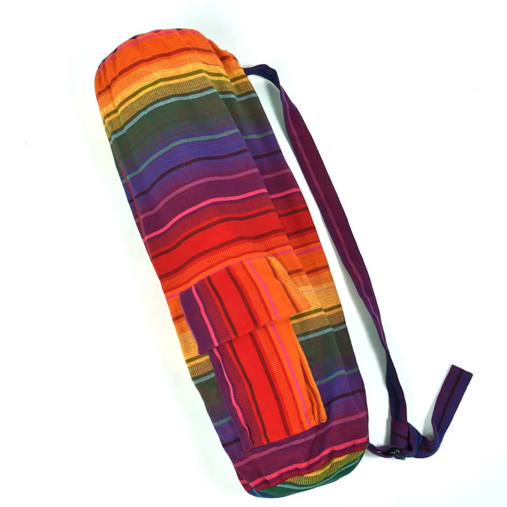 Hand Woven Yoga Bag | Bright Rainbow
