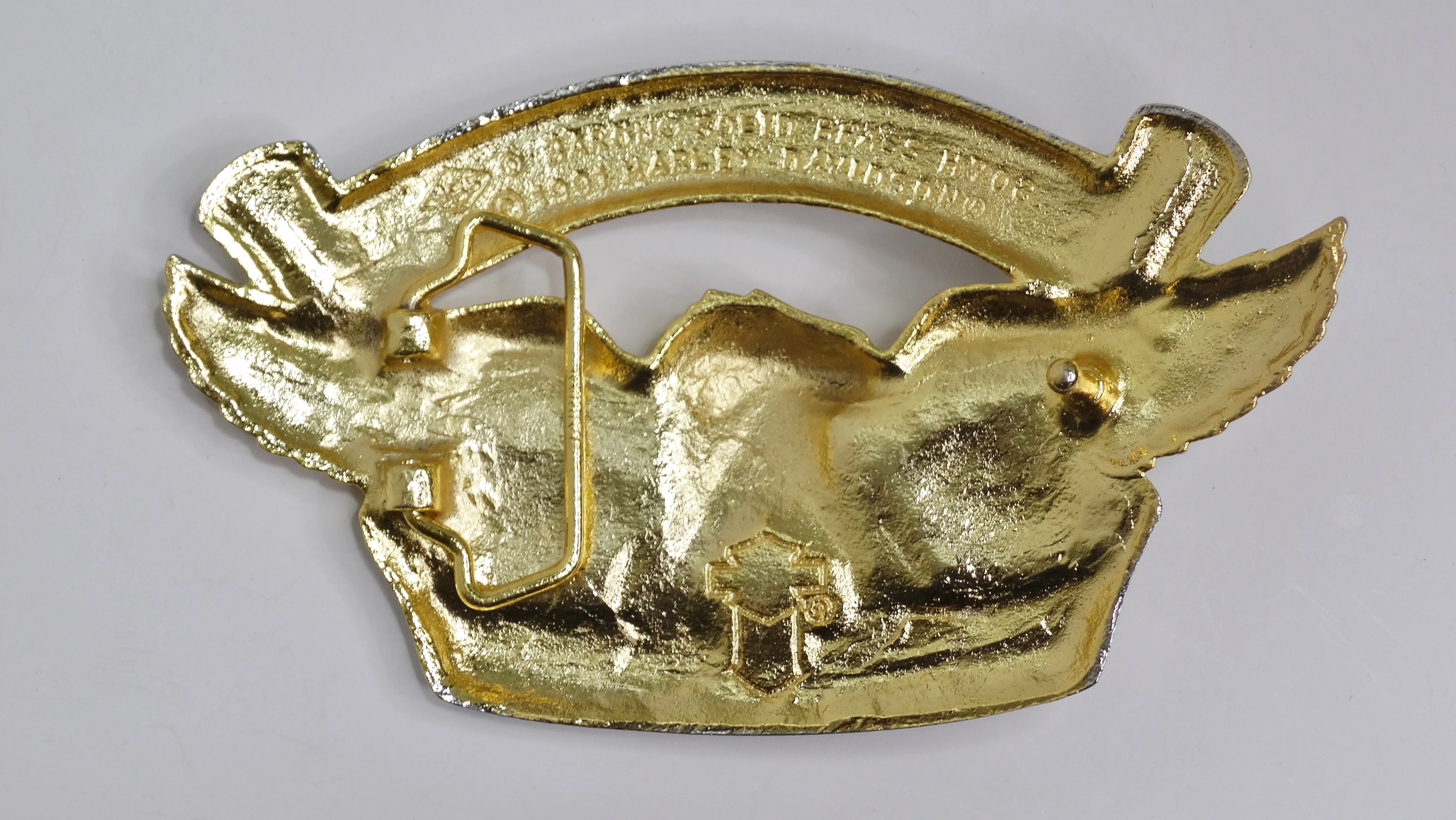Harley Davidson Baron Solid Brass Eagle Belt Buckle