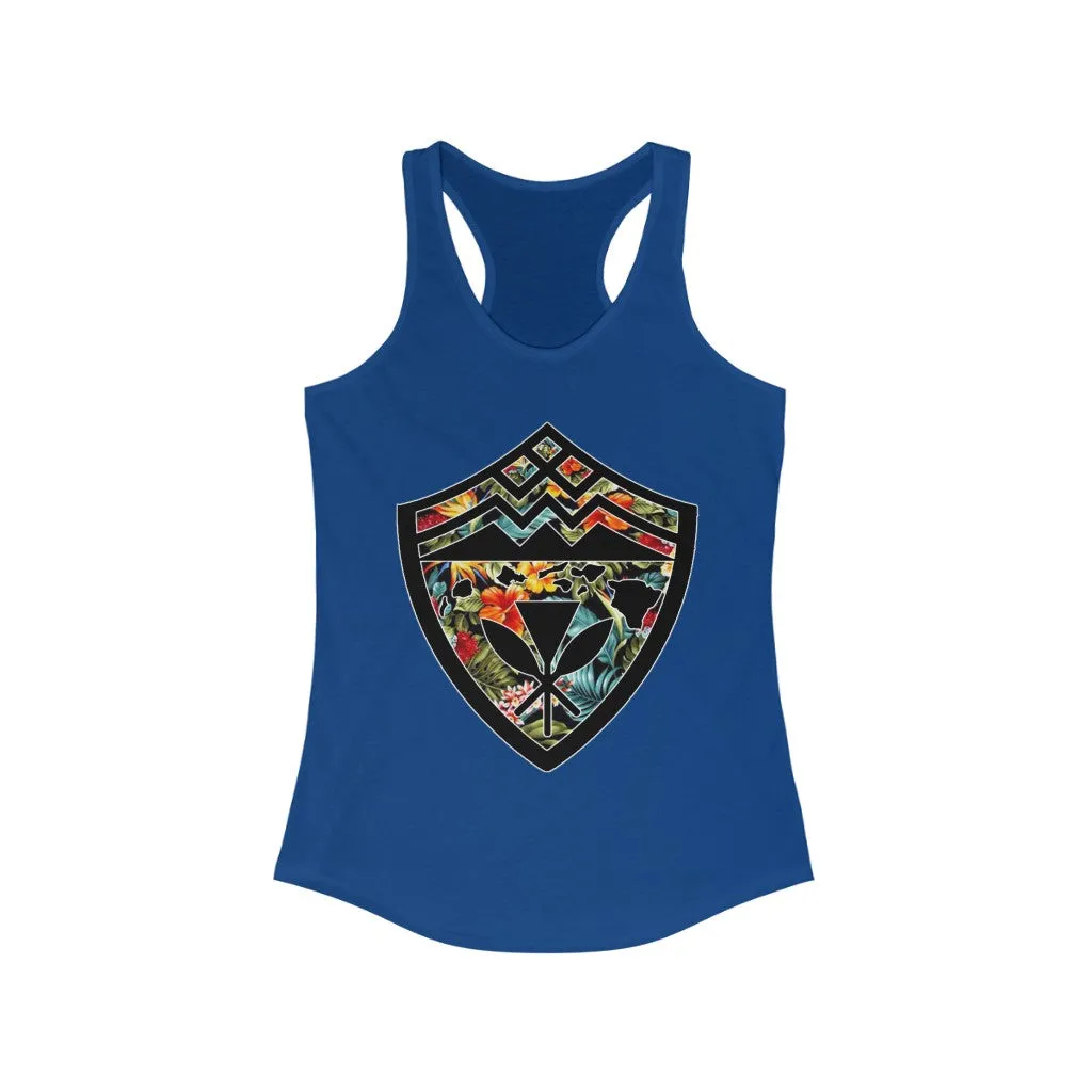 Hawaii Floral Shield Women's Ideal Racerback Tank