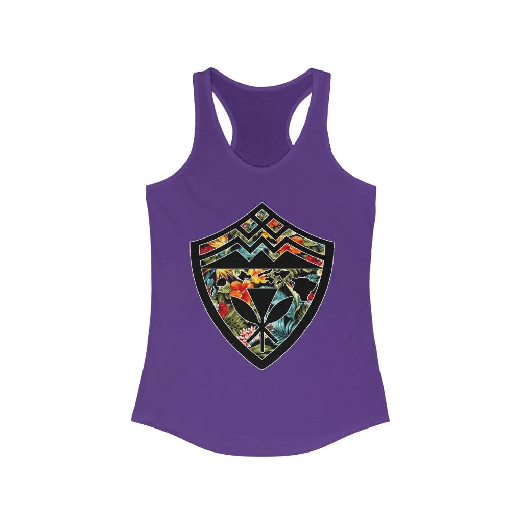 Hawaii Floral Shield Women's Ideal Racerback Tank