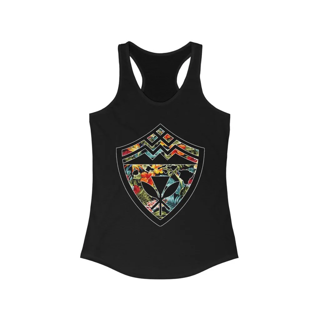 Hawaii Floral Shield Women's Ideal Racerback Tank