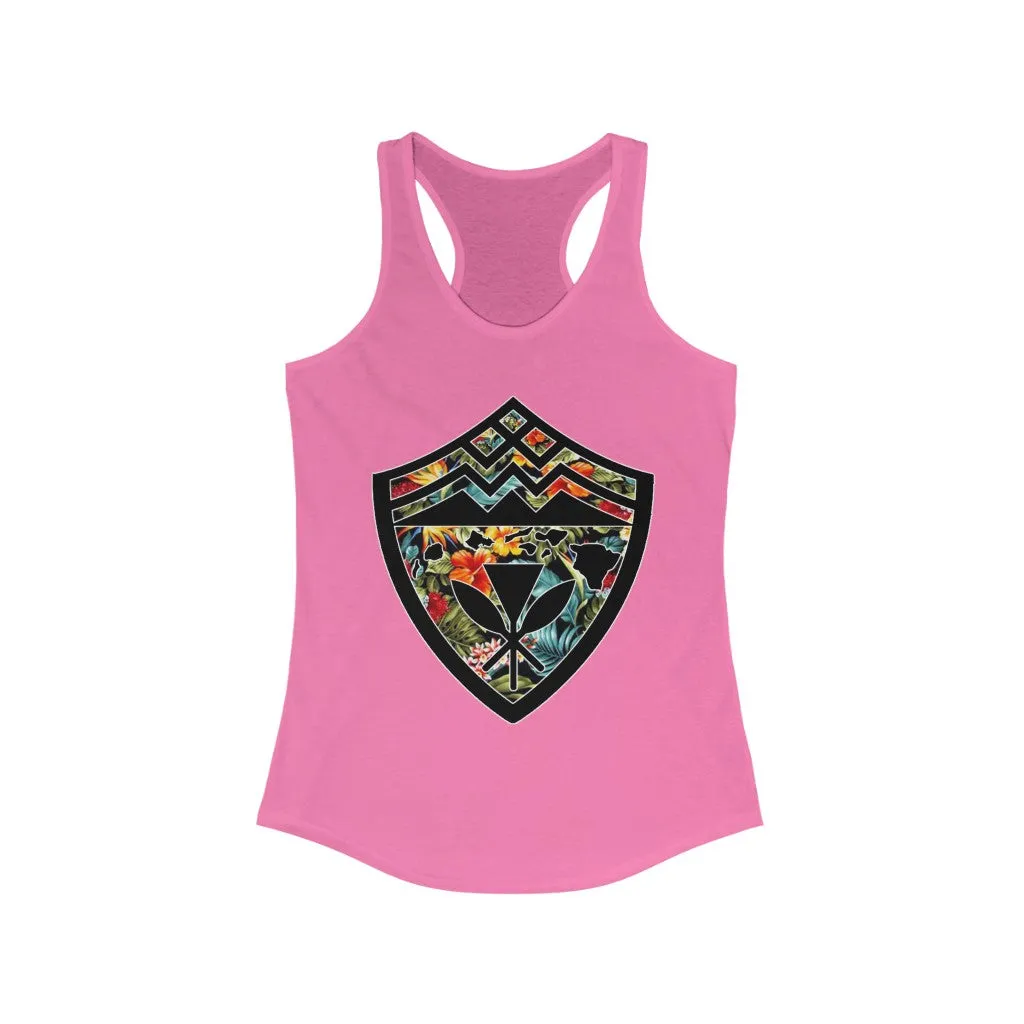 Hawaii Floral Shield Women's Ideal Racerback Tank