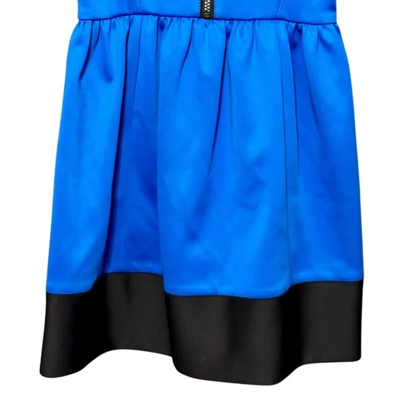 Kate Spade Dive Right In Colorblock Scuba Blue Black Fit and Flare Dress size 6
