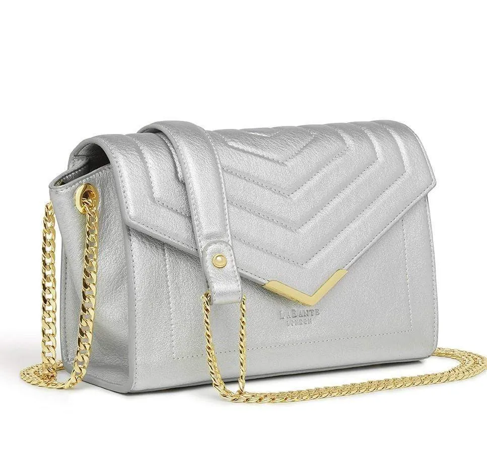 Kensington Vegan Crossbody Bag | Silver