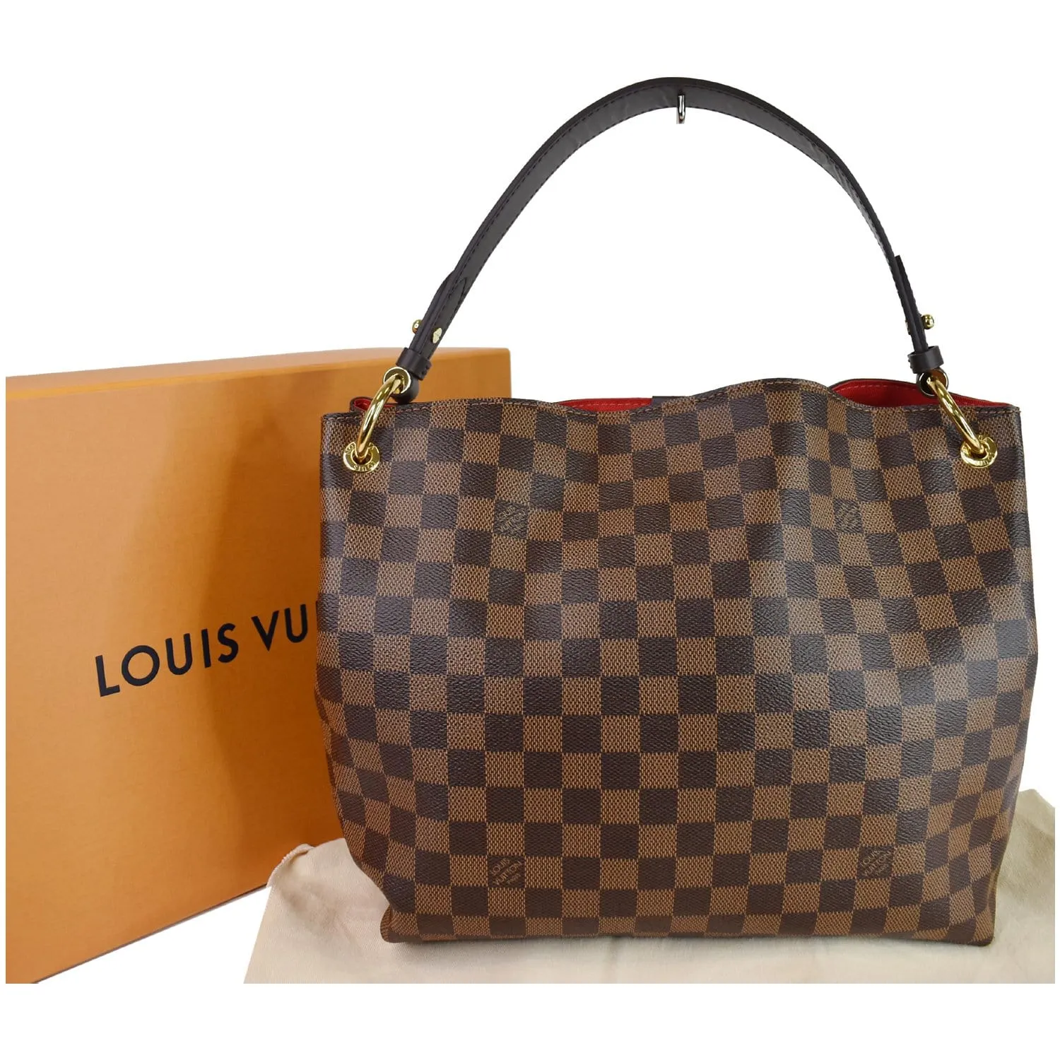 LOUIS VUITTON Graceful PM Damier Ebene Shoulder Bag Brown