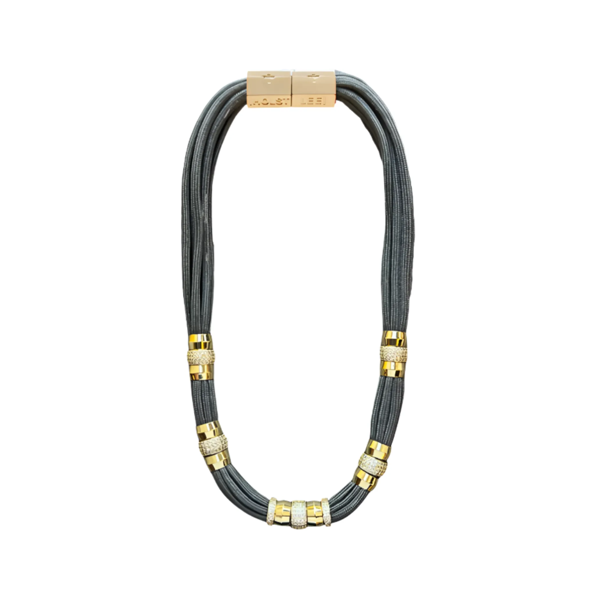 Luxe Colorblock Necklace- Thunder