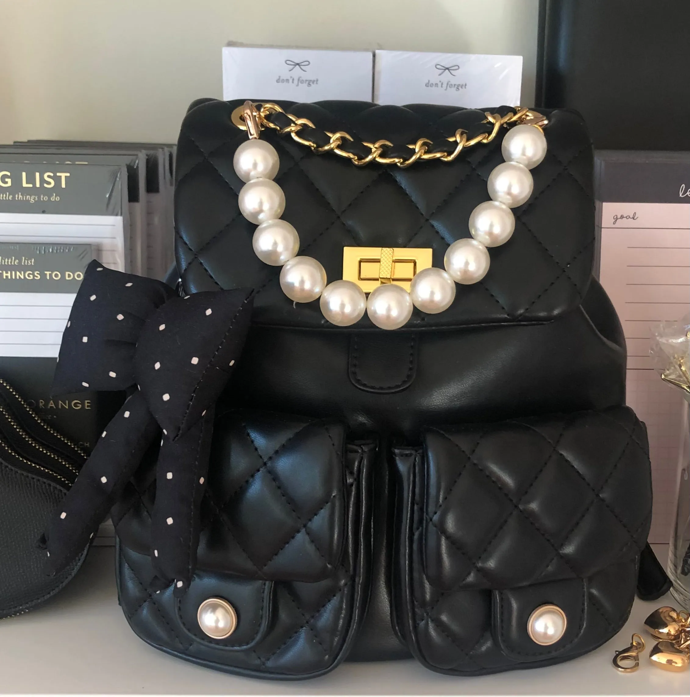 NEW! LUXURY BLACK QUILTED BAG