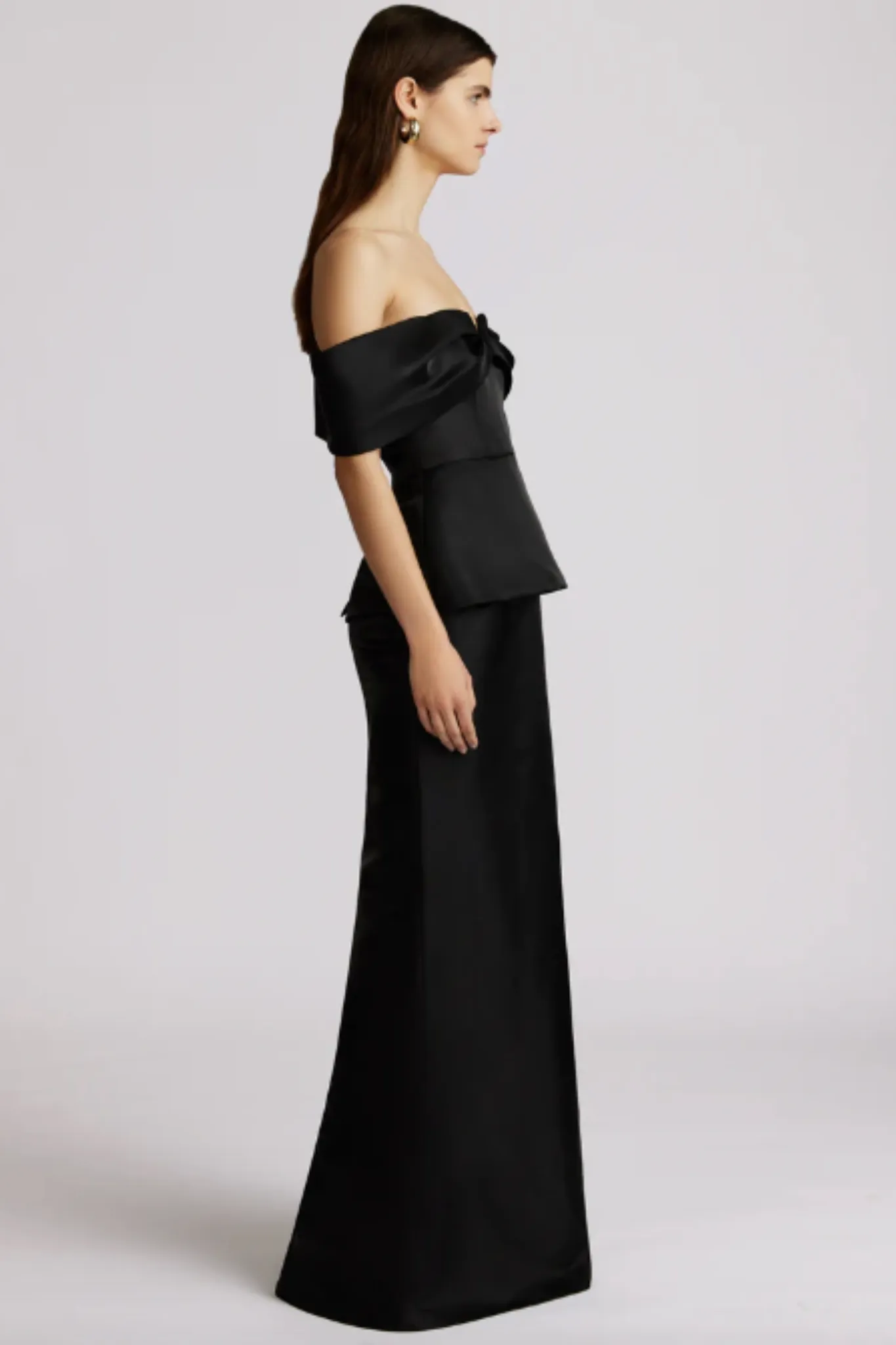Onyx Off Shoulder Gown by Zac Posen - RENTAL