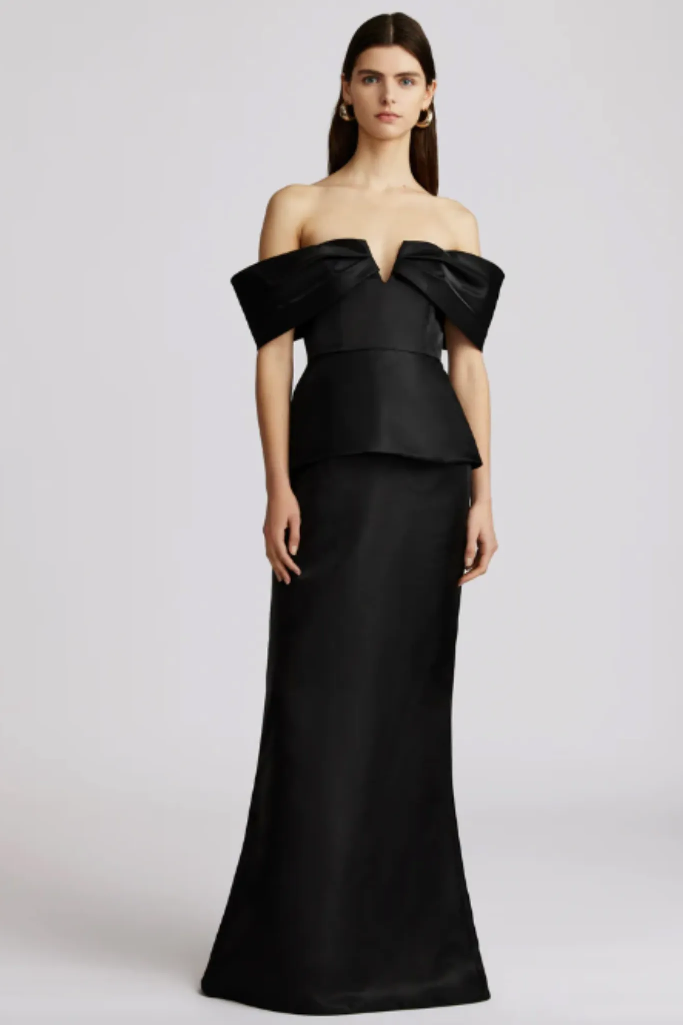 Onyx Off Shoulder Gown by Zac Posen - RENTAL