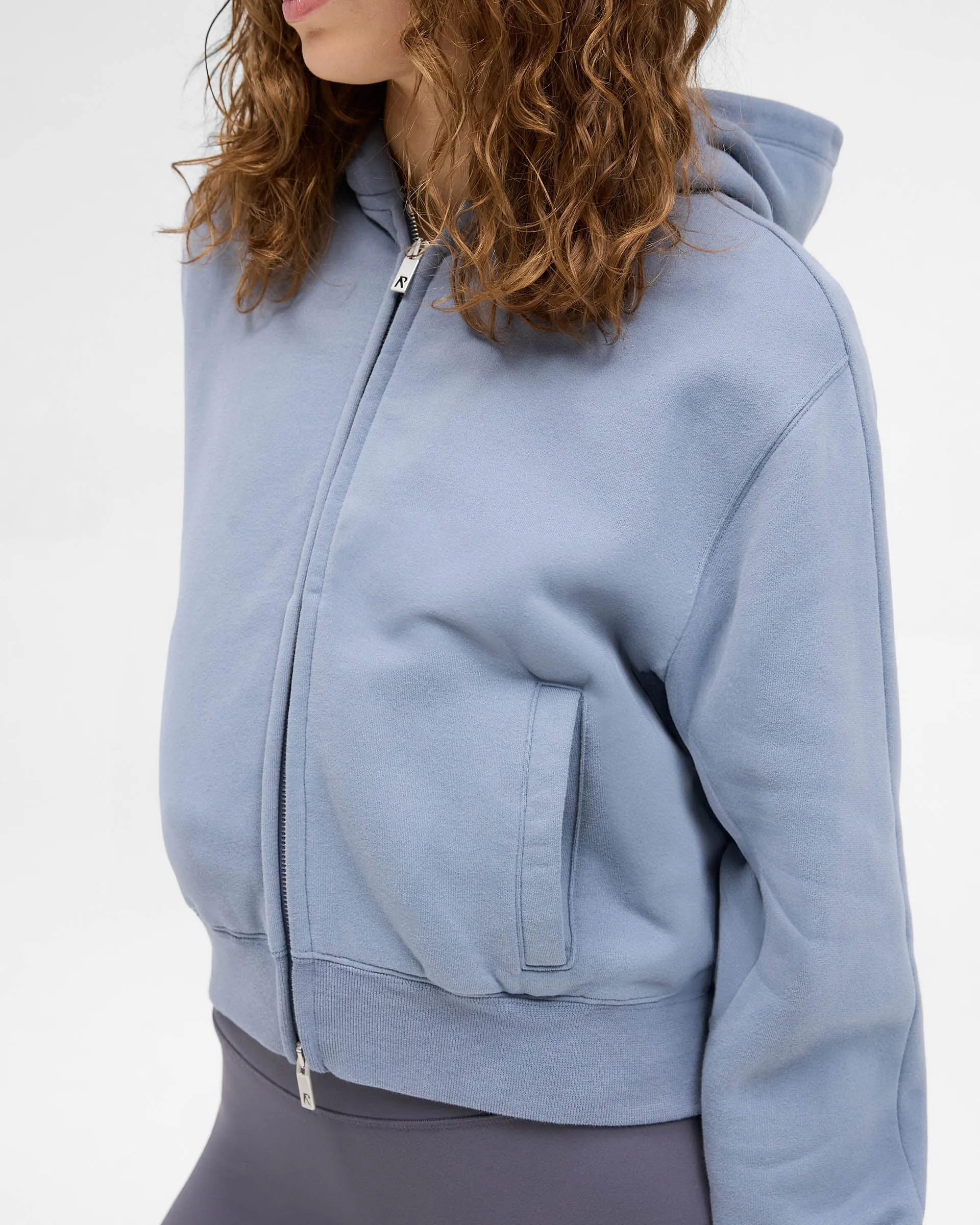 Owners Club Slim Zip Hoodie - Steel Blue