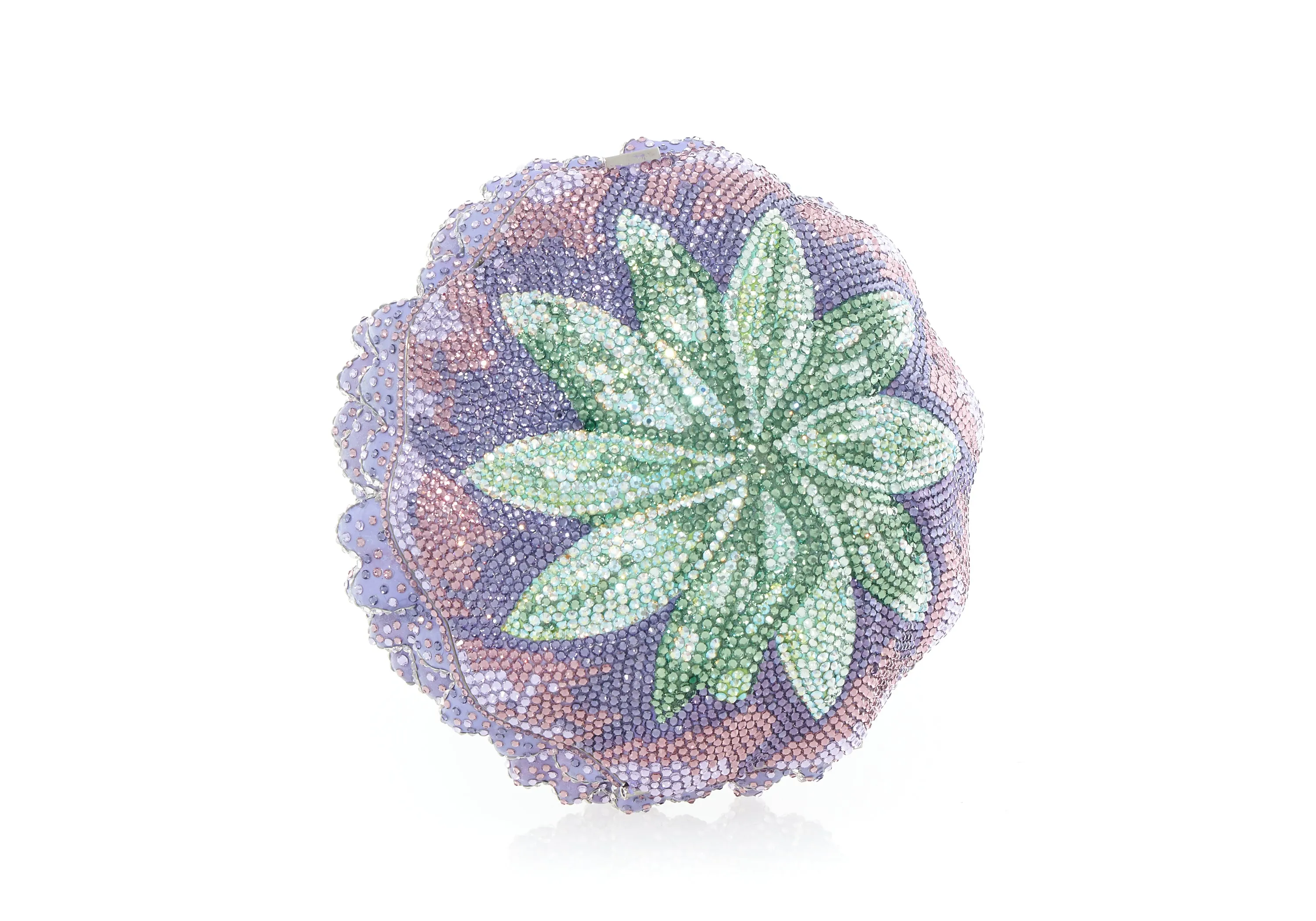 Peony Splendid Crystal Minaudière Handbag by Judith Leiber
