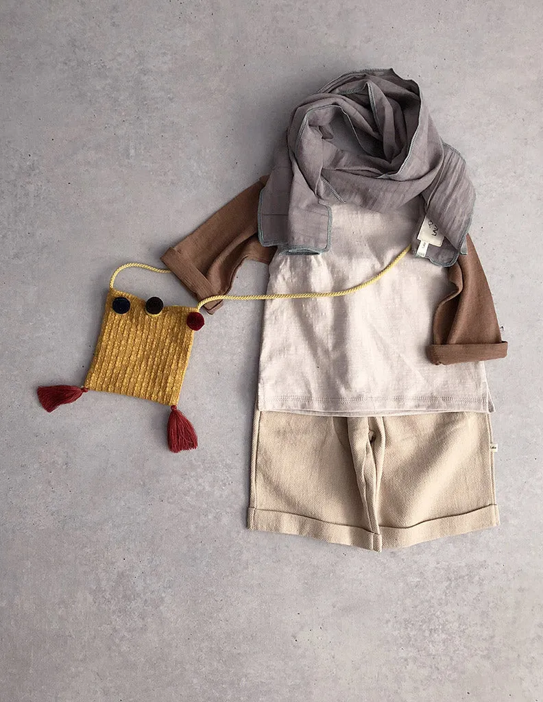 Pom-Pom Handbag Mustard