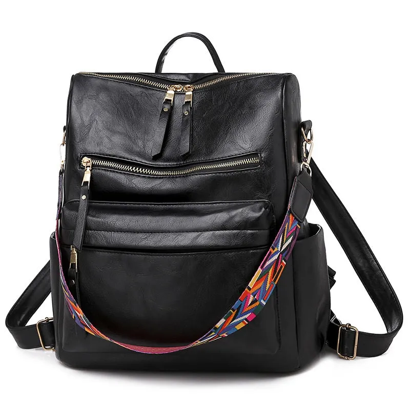 Retro PU Women's Backpack