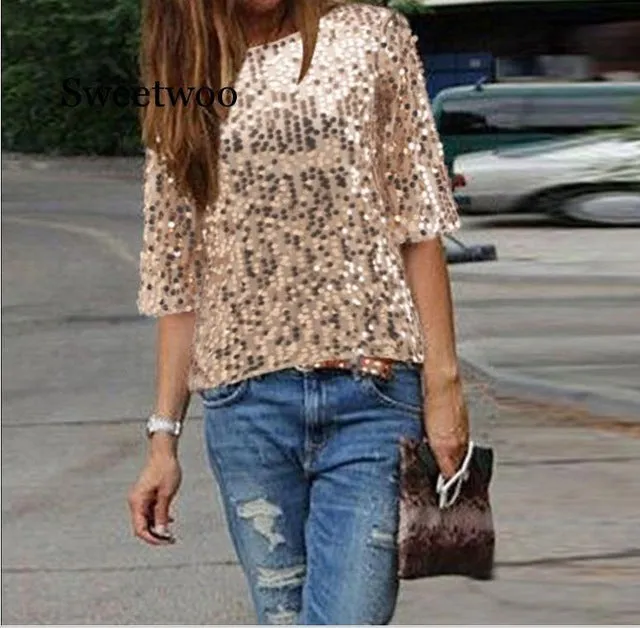 Sequined Streetwear Top