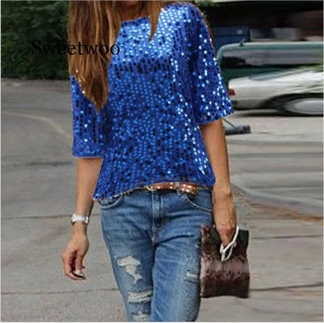 Sequined Streetwear Top