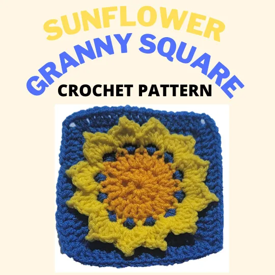 Sunflower Granny Square Crochet Pattern