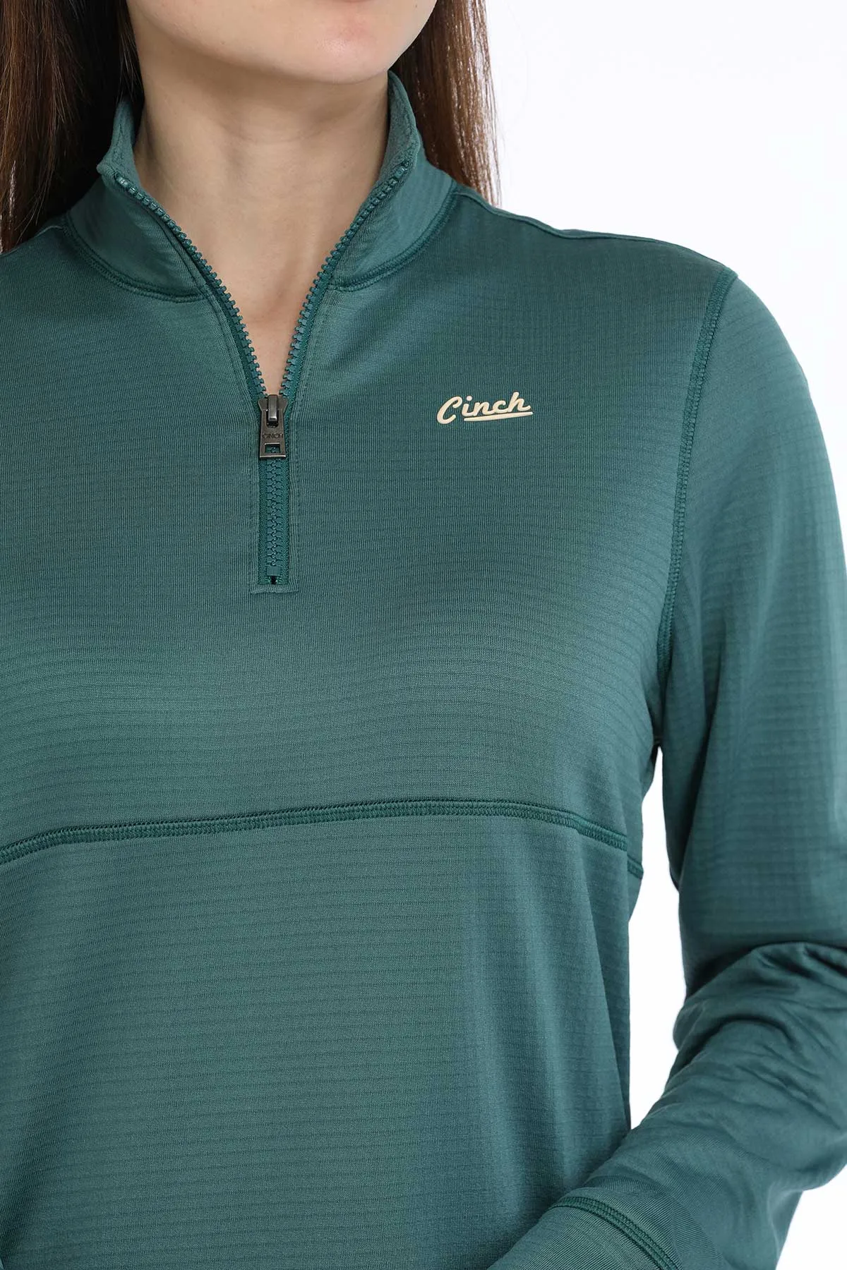 TEAL GREEN 1/4 ZIP PULLOVER