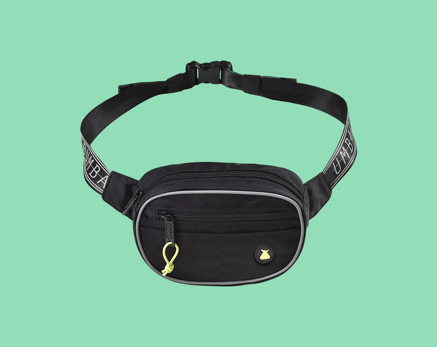 The Bumbag Co Hi Viz Mini Mega Hip Pack - Black