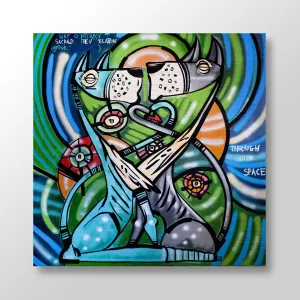 Through Time and Space - Lebo Brushed Aluminum Artbond
