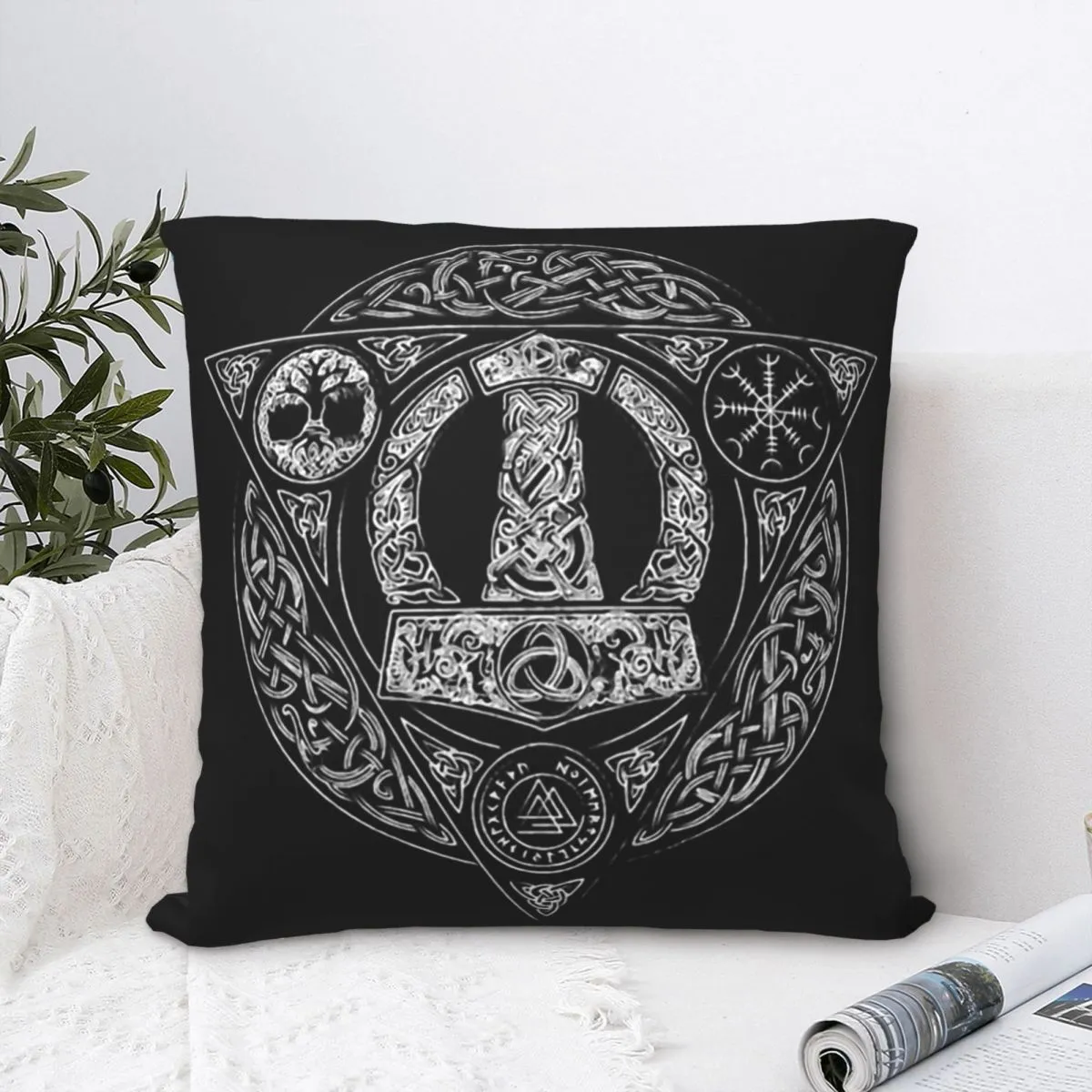 Viking Pillowcase Viking Norse Mythology Backpack Cushion Decorative