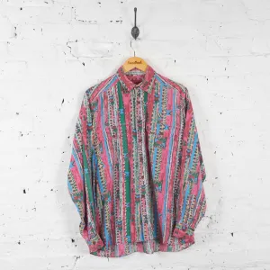 Vintage Abstract Party Shirt - Pink - L