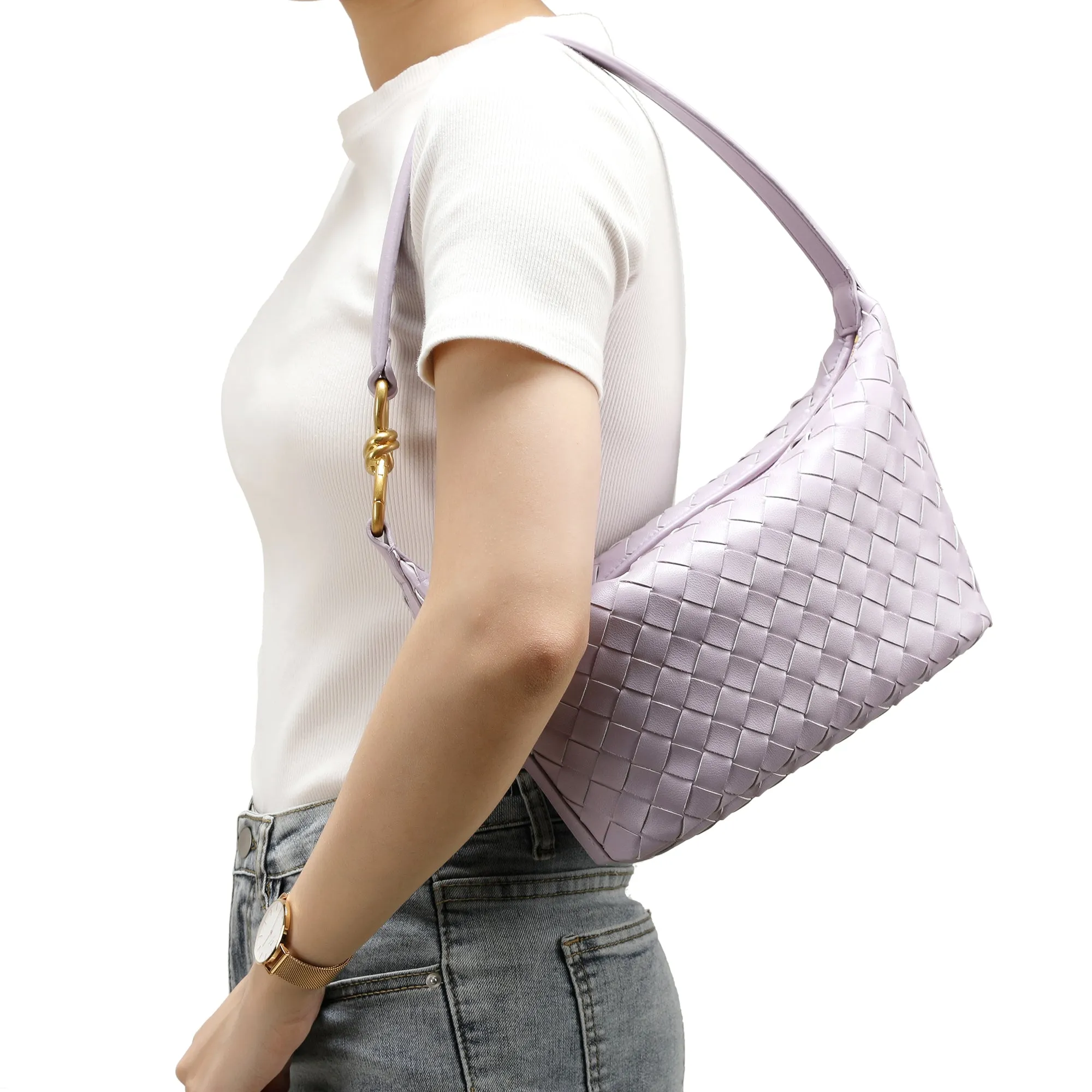 Woven Leather Hobo/ Shoulder Bag