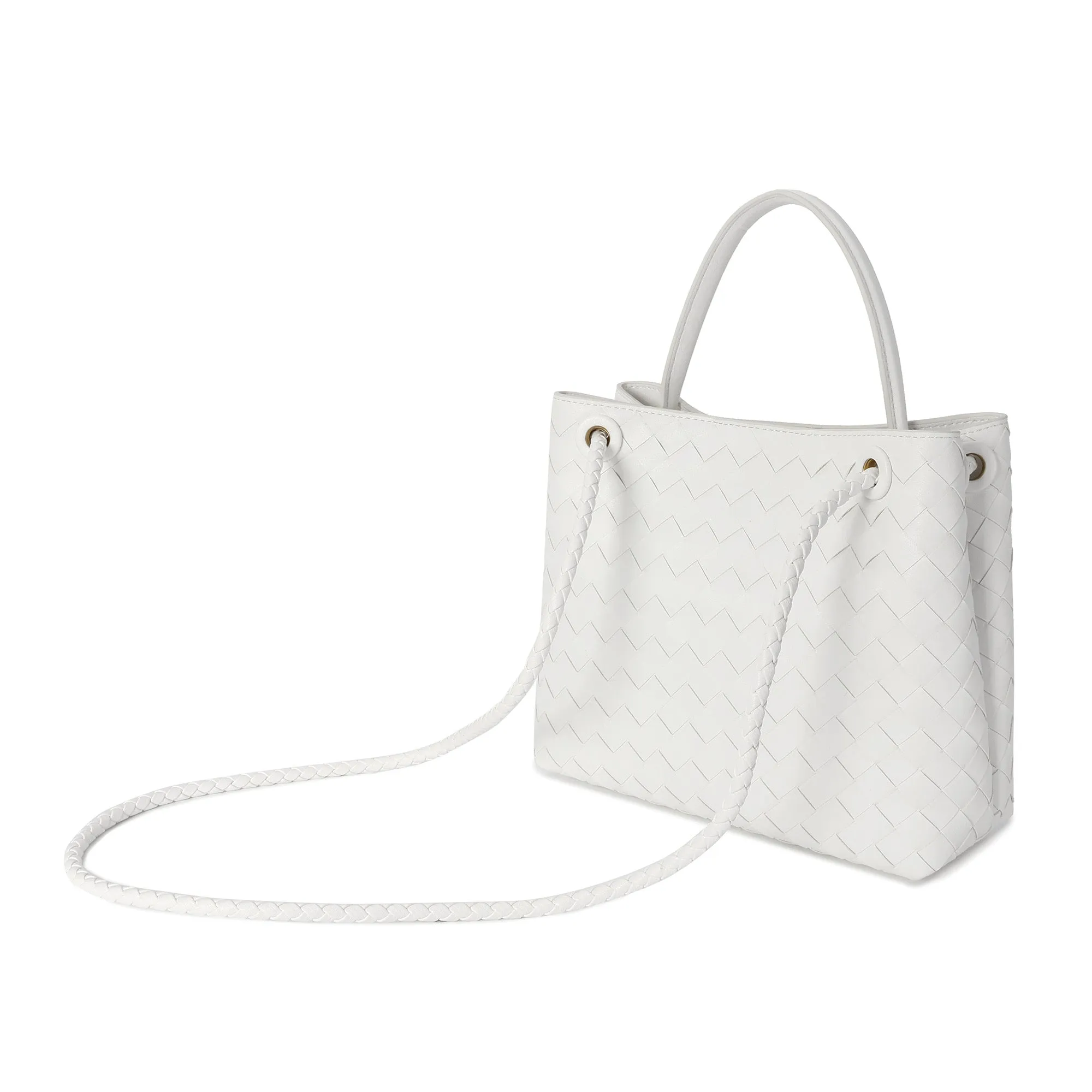 Woven Leather Top-handle/ Shoulder Bag